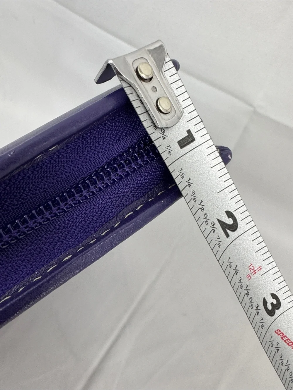 Levenger Leather Executive Zip Letter Portfolio Binder in Violet, BMH initials